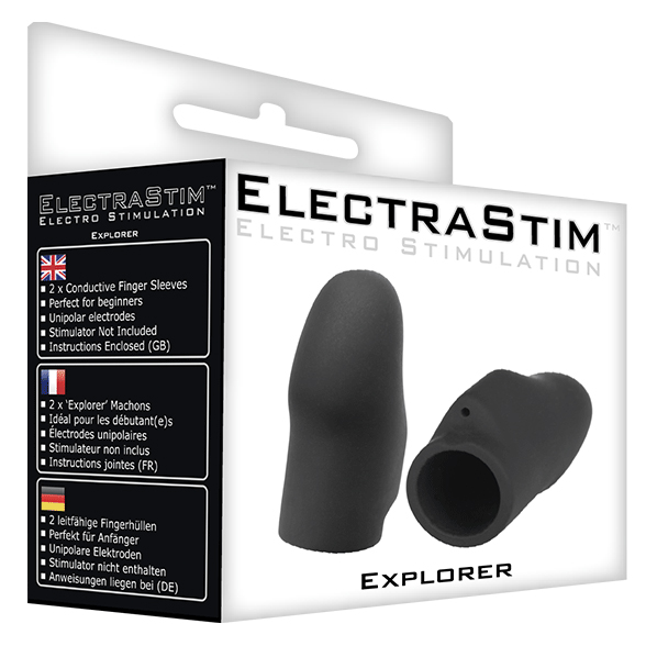 ElectraStim Silicone Noir Explorer Electro Finger Sleeves